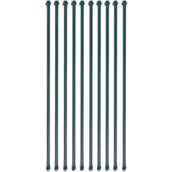 Pali da Giardino 10 pz in Metallo 1 m Verde Vidaxl 85972