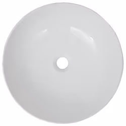 vidaXL Lavandino Tondo in Ceramica Bianca 41,5x13,5 cm - Vista aggiuntiva 3