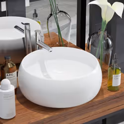 Colore: Bianco Materiale: Ceramica con superficie smaltata Dimensioni complessive: 400 x 150 mm (Diametro x A) Diametro del f ...