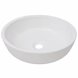vidaXL Lavandino Tondo in Ceramica Bianca 42x12 cm - Vista aggiuntiva 2