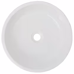 vidaXL Lavandino Tondo in Ceramica Bianca 42x12 cm - Vista aggiuntiva 3