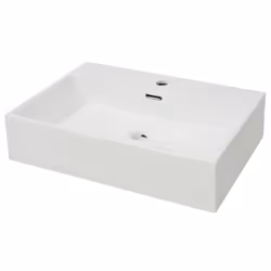 vidaXL Lavandino con Foro Rubinetto Ceramica Bianca 60,5x42,5x14,5 cm - Vista aggiuntiva 2