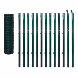 vidaXL Recinzione Euro in Acciaio 25x1,7 m Verde - Vista aggiuntiva 2