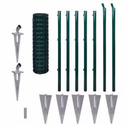 vidaXL Recinzione Euro in Acciaio 10x1 m Verde - Vista aggiuntiva 2