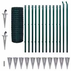 vidaXL Recinzione Euro in Acciaio 25x1,2 m Verde - Vista aggiuntiva 2