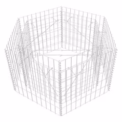 vidaXL Gabbione Letto Rialzato da Giardino Esagonale 100x90x50 cm - Vista aggiuntiva 2