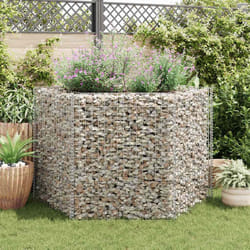 vidaXL Gabbione Letto Rialzato da Giardino Esagonale 160x140x100 cm