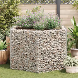 vidaXL Gabbione Letto Rialzato da Giardino Esagonale 160x140x100 cm - Vista aggiuntiva 3
