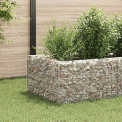 vidaXL Gabbione Letto Rialzato da Giardino in Acciaio 360x90x50 cm