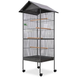 Vidaxl - Gabbia per Uccelli in Acciaio con Tetto 66x66x155 cm 5805
