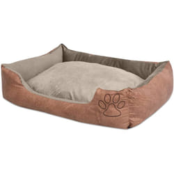 Vidaxl - Cuccia per Cani con Cuscino in Pelle Sintetica Taglia l Beige 75377