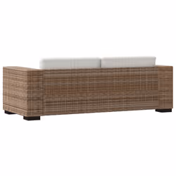 VidaXL 243246 set di mobili per soggiorno Crema, Naturale - Vista aggiuntiva 5