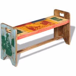 Questa panca in legno in stile antico costituirà un'aggiunta unica alla vostra casa. La sua struttura in legno massello lo re ...