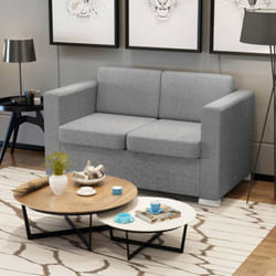 Vidaxl - Divano a 2 Posti in Tessuto Grigio Chiaro 668534