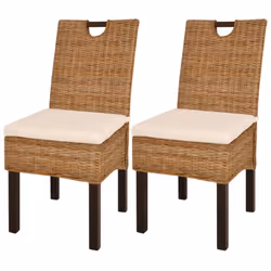 Questo set di sedie in rattan kubu sarà una fantastica aggiunta alla vostra alla sala da pranzo o una bella decorazione per i ...