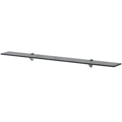 VidaXL 243793 scaffale Vetro temperato, Zinco Nero