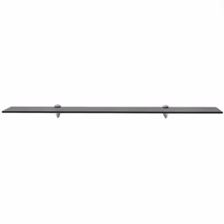 VidaXL 243793 scaffale Vetro temperato, Zinco Nero