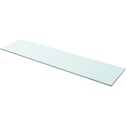 Mensola in Vetro Trasparente 100x25 cm