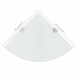VidaXL 243858 scaffale Vetro temperato Bianco - Vista aggiuntiva 4