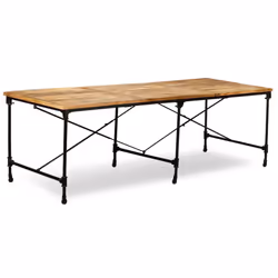 vidaXL Tavolo da Pranzo in Legno Massello di Mango 240 cm - Vista aggiuntiva 2