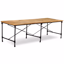 vidaXL Tavolo da Pranzo in Legno Massello di Mango 240 cm - Vista aggiuntiva 3