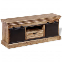 Vidaxl - Mobile tv con Ante Scorrevoli Legno Massello Mango Multicolore