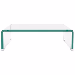 vidaXL Mobile/Rialzo porta TV in Vetro Bianco 40x25x11 cm - Vista aggiuntiva 3