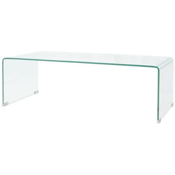 Tavolino da Caffè, Tavolini da Salotto in Vetro Temperato 98x45x30 cm Trasparente vidaXL 5214