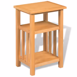 vidaXL Tavolino da Salotto con Ripiano 27x35x55 cm Massello di Rovere - Vista aggiuntiva 2