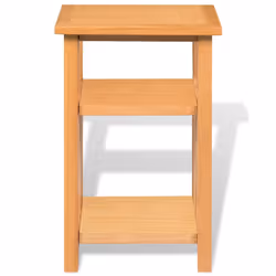 vidaXL Tavolino da Salotto con Ripiano 27x35x55 cm Massello di Rovere - Vista aggiuntiva 3