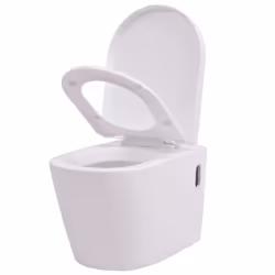 vidaXL WC Sospeso in Ceramica Bianca - Vista aggiuntiva 2
