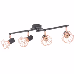 Questa plafoniera con 4 faretti ha un design industriale e migliorerà l'aspetto di qualsiasi stanza. La lampada può essere fa ...