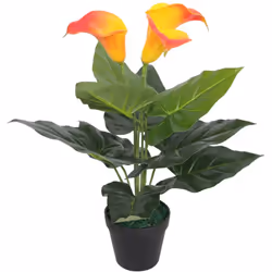 Aggiungete un po' di verde al vostro interno con questa realistica calla lily artificiale. La calla lily è alta 45 cm e sarà  ...