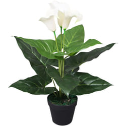 Vidaxl - Calla Lily Artificiale con Vaso 45 cm Bianca 4896
