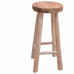 Questo sgabello da bar in teak ha un aspetto vissuto ed aggiunge un tocco di fascino rustico a ristoranti o bar e anche al sa ...