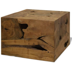 Tavolino da Caffè, Tavolino basso in Autentico Legno di Teak 50x50x35cm Marrone Vidaxl