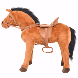 Cavallo in Peluche in Piedi Marronecod mxl 73056 - Vista aggiuntiva 2