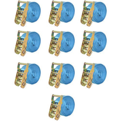 Vidaxl - Cinghie d'Ancoraggio 10 pz a Cricchetto 2 t 6mx38mm Blu 979241