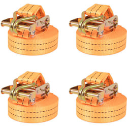 Cinghie d'Ancoraggio 4 pz a Cricchetto 1 t 6mx38mm Arancione Vidaxl 1882