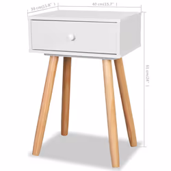 VidaXL 244740 comodino Marrone, Bianco - Vista aggiuntiva 7