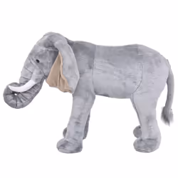 Elefante in Peluche in Piedi Grigio XXLcod mxl 105391 - Vista aggiuntiva 2