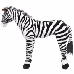 Zebra in Peluche in Piedi Nera e Bianca XXLcod mxl 81569 - Vista aggiuntiva 2