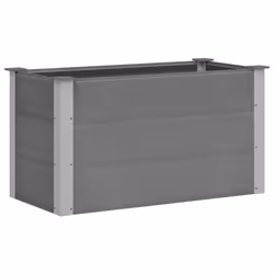 vidaXL Letto Rialzato da Giardino in WPC 100x50x54 cm Grigio - Vista aggiuntiva 2