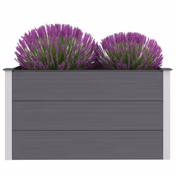 vidaXL Letto Rialzato da Giardino in WPC 100x50x54 cm Grigio - Vista aggiuntiva 3