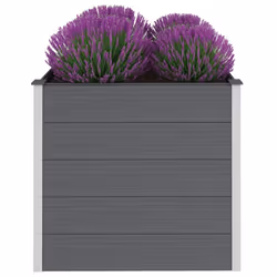 vidaXL Letto Rialzato da Giardino in WPC 100x100x91 cm Grigio - Vista aggiuntiva 3