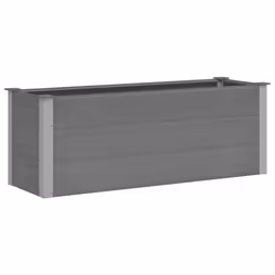 vidaXL Letto Rialzato da Giardino in WPC 150x50x54 cm Grigio - Vista aggiuntiva 2