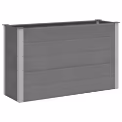 vidaXL Letto Rialzato da Giardino in WPC 150x50x91 cm Grigio - Vista aggiuntiva 2