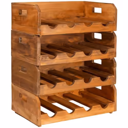 Questo set di 4 scaffali portavino, è perfetto per gli appassionati di vino e aggiungerà un tocco di fascino rustico a qualsi ...