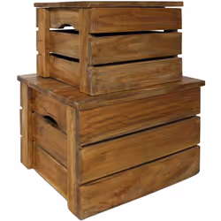 Questo set di casse portaoggetti in stile antico aggiungerà un fascino rustico alla vostra casa e sarà un'ottima scelta per t ...