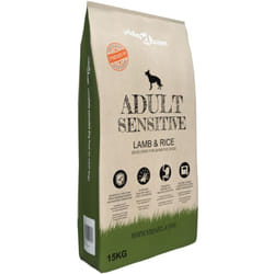 vidaXL Cibo Secco per Cani Premium Adult Sensitive Lamb & Rice 15 kg